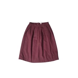 Burgundy, Wool Women's Skirt Size S